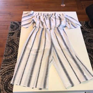 Charlotte Russe Off the Shoulder Jumpsuit